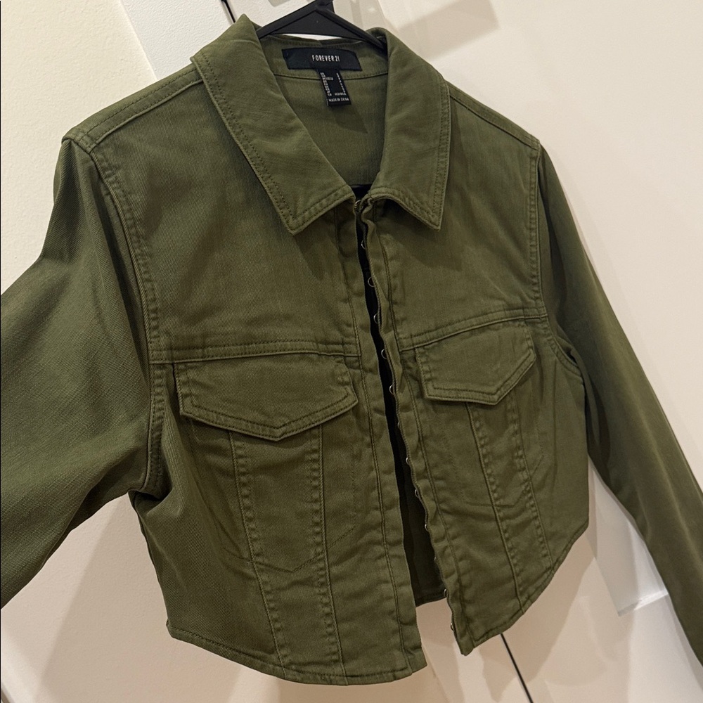 Forever 21 Khaki Utility Jacket for Women
